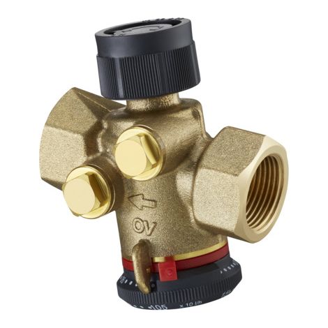 OVENTROP Druckunabhängiges Regelventil Cocon QTZ mit Innengewinde PN 16 DN 15, Rp 1/2, 30-210 l/h, ohne Messventile, EZB Messing, 1147504 (1/2)