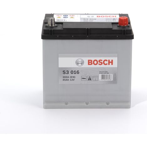 Bosch – Batterie de démarrage auto 12V 45Ah 300A – Technologie classique CA/CA – Polarité + à droite – Poids 10.78kg