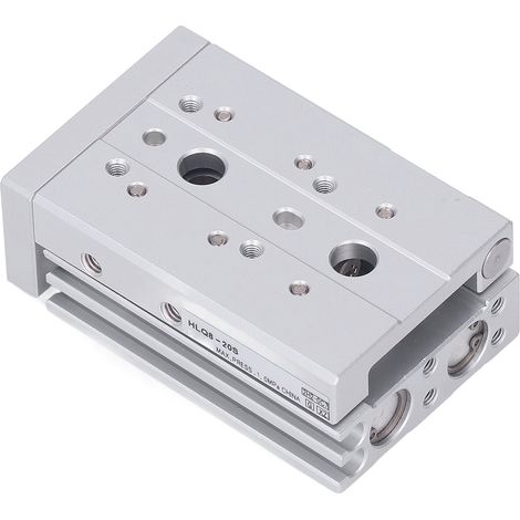 Vérin pneumatique double tige double effet en alliage d'aluminium et acier inoxydable M5x0,8, course 20 mm (1/5)