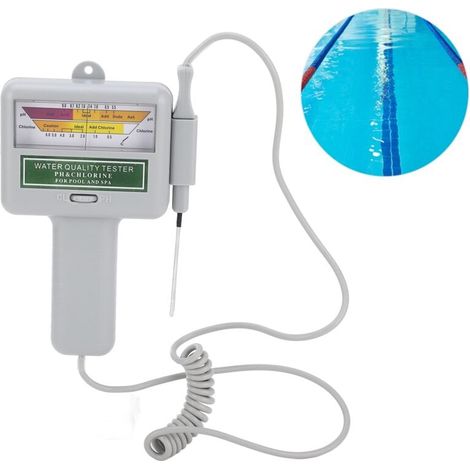 Kit de testeur de Compteur d'eau de Chlore PH, Moniteur numérique Portable d'analyse de la qualité de l'eau, Test pour l'analyseur électronique de la qualité de l'eau de la Piscine et du Spa (1/5)