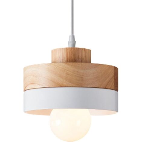 1 Suspension Luminaire Bois Métal Rond E27 Design Vintage Moderne Pour Salon Chambre Cuisine (1/5)