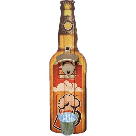Abrebotellas de pared  Abrebotellas de pared, abrebotellas de cerveza con collar de almacenamiento (1/5)