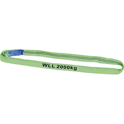 Petex 47202213 Imbracatura ad anello Carico di lavoro (WLL)=2 t Verde EN 1492-2 DIN 1492-2