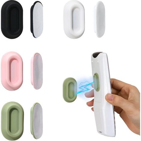 Soporte magnético de pared para mandos a distancia, 4 piezas, Organizador autoadhesivo para mandos de aire acondicionado y TV, Multicolor (1/5)