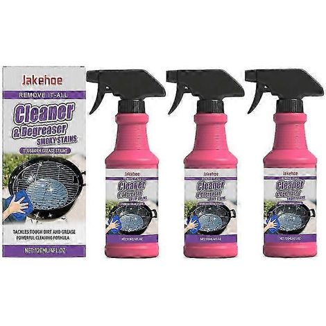 3 piècesSpray nettoyant pour grilles de barbecue 1 à 3 fois, pour barbecue extérieur, nettoyant puissant et sûr pour grilles et grilles de cuisson, nettoie et dégraisse les grilles et supports de cuis (1/5)