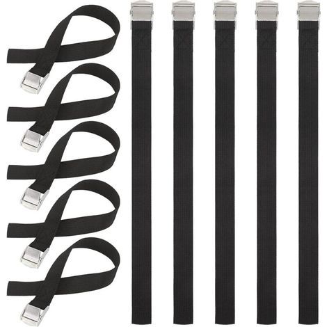 Sangle Porte Velo, 10 PCS 40CM Sangle Cliquet avec Boucles à Came Alliage Antirouille Réglable à Dégagement Rapide Sangle Arrimage pour Transport de Vélo Moto Bagage (1/4)