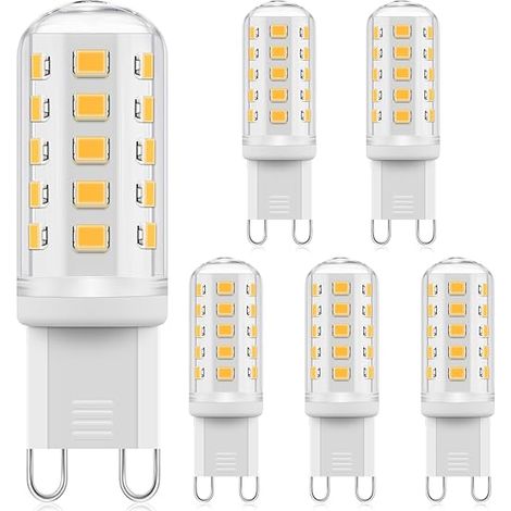 Ampoule LED G9 à intensité variable, 3W Blanc Chaud 2700K, équivalent une Halogène de 40W, économie d'énergie, Sans Scintillement, pour éclairage Domestique, (1/5)