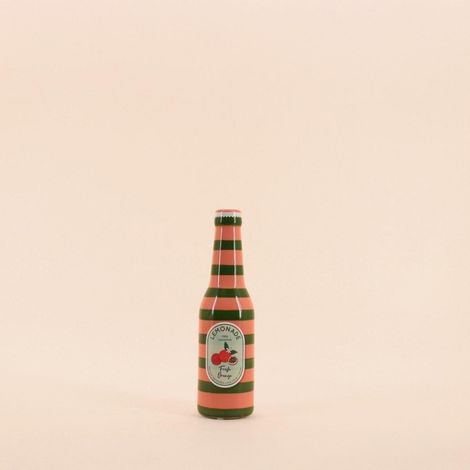Vase bouteille limonade rose et vert, H24cm (1/4)