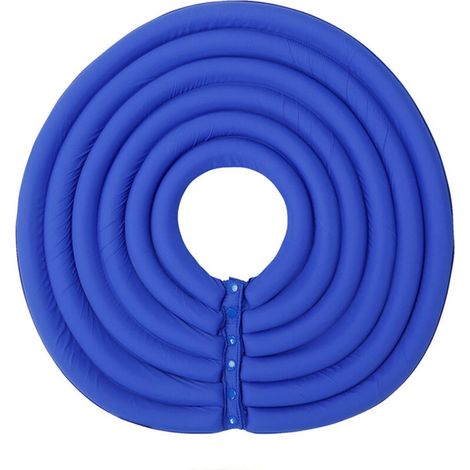 Collier doux et confortable pour chat avec fermeture réglable, taille XL, couleur bleue (1/5)