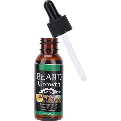 Huile de barbe 30ml, soin hydratant et nourrissant pour barbe et moustache, favorise la croissance des poils, sérum fortifiant pour homme (1/5)