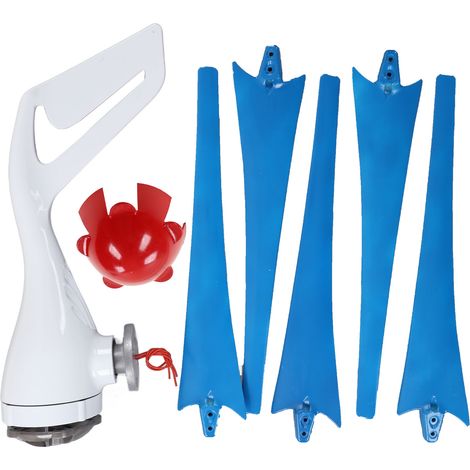 500-W-Windturbinen-Kleingenerator-Kit mit 5 Flügeln für Wind-, Solar- und Hybrid-Stromerzeugungssysteme, blau, 12 V (1/5)