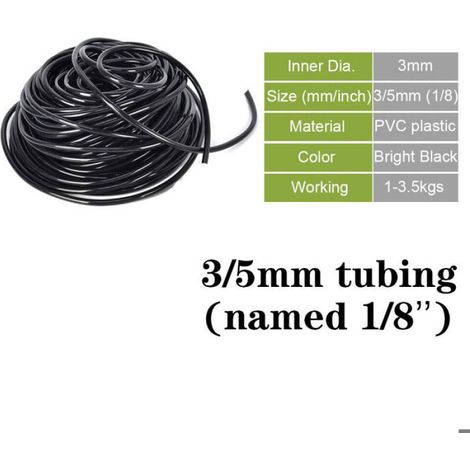 Tuyau D'arrosage - PVC Noir - 35 mm x 30 m - Pour Irrigation Goutte À Goutte Et Micro-arrosage