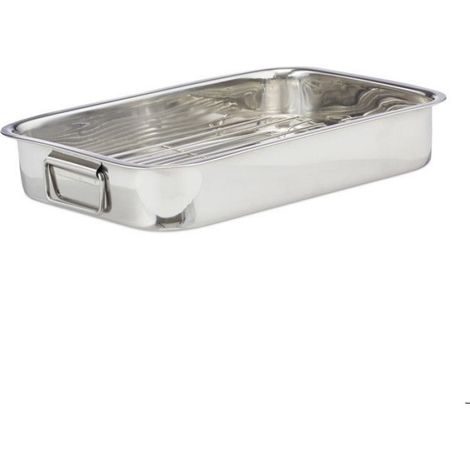 Plat À Four - Grille Intégrée En Acier Inoxydable - Résistant Jusqu'à 200 °C - Pour Four Et Grill - 4 Tailles Disponibles (1/5)