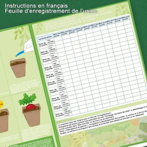 Kit De Jardinage - Mini Potager - 4 Pots Degradables - Pour Enfants A Partir De 5 Ans - Extérieur (1/4)