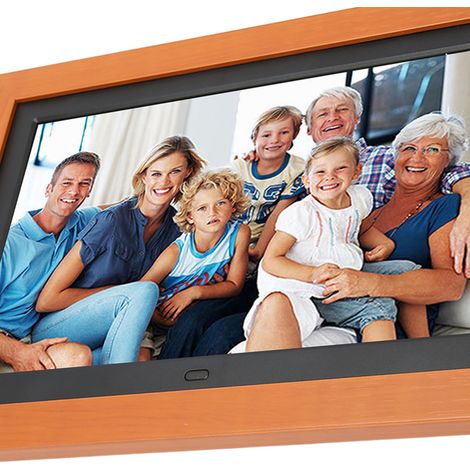 Lot en bois 10,1 pouces cadre photo numérique 1280x800 HD écran IPS vidéo électronique pour maison 100-240V prise US (1/5)