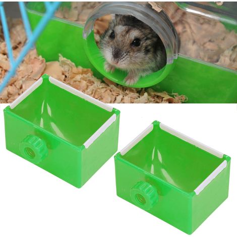 2 petites gamelles pour aliments pour animaux de compagnie à vendre, crochets pour cage à hamster, gamelles suspendues, distributeurs d'eau, mangeoires pour oiseaux/pigeons/écureuils, mangeoires pour (1/5)