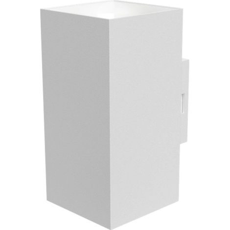 Applique moderno lampadari bartalini idor q2 led cct ip65 termoplastico biemissione, finitura metallo bianco