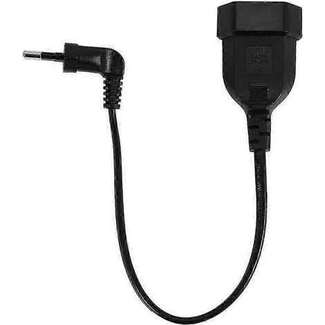 Câble d'extension d'alimentation européen coudé à 90° (fiche mâle vers prise femelle) pour PC/ordinateur/PDU (0,3 m) (1/5)