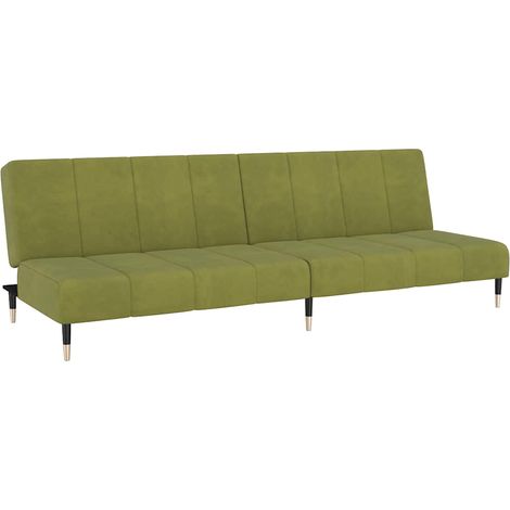 Canapé  Sofa-lit à 2 places vert clair velours