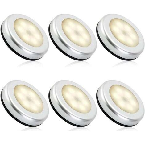 Sechs warmweiße LED-Nachtlichter mit Sensorfunktion, geeignet für Kleiderschränke, Flure und Kinderzimmer. Automatischer Ein-/Ausschalter.—2-2:FORTELIX H