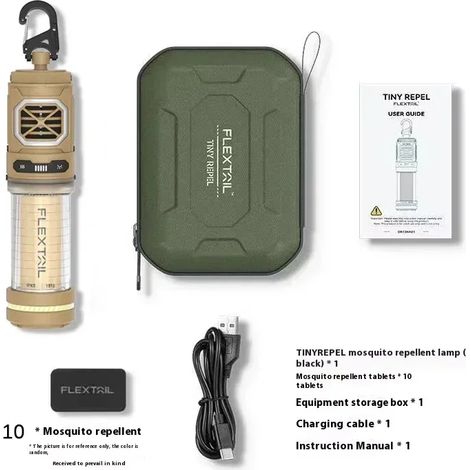 (Sand-Tiny Repel-S) Tiny Repel S Répulsif anti-moustiques 2 en 1 sans fil et portable pour le camping, la pêche, la randonnée et les tentes (1/4)