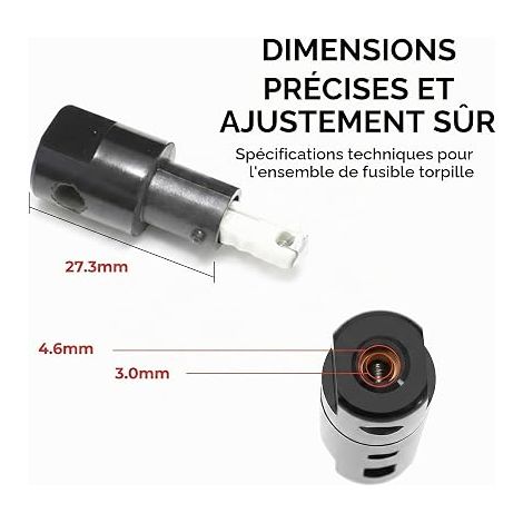 Porte Fusible 12V Etanche 16A, Tension Maximale 32 Volts, Automobile pour Fils 14 20 AWG, Support de Fusible Torpille Voiture, Tracteur, Bateau (1/3)