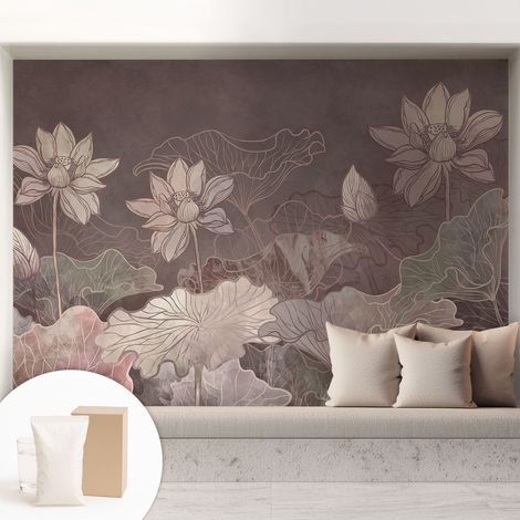 Fototapete Vliestapete mit Kleber - modern Wohnzimmer - Wanddekoration - einfach anzubringen Ruhige Botanik 208x146 cm (1/5)