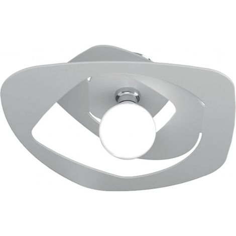 Plafoniera Moderna Warped Metallo Grigio 1 Luce E27 D.50Cm (1/5)