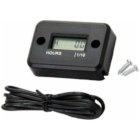 Affichage LCD Compteur horaire numérique Minuterie de jauge pour , XU,Quad Moto Motoneige motocross pit bike tondeuse à gazon tracteur camion -