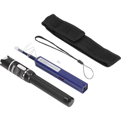 Localisateur visuel de défauts 50 mW, testeur de source lumineuse à fibre optique de type stylo en alliage d'aluminium de 50 km avec stylo de nettoyage pour fibre optique LC (1/5)
