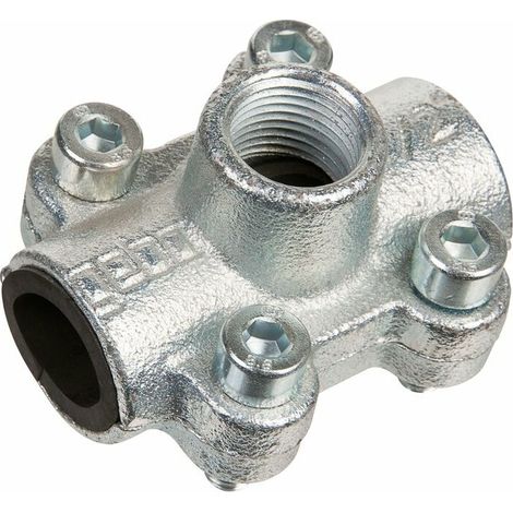 3/4''Té Égal 3 Tuyaux En Fonte Malléable Tuyaux Noirs Raccords Connecteur De Tube Femelle - 3/4 Pouces,DN20(2 pcs)