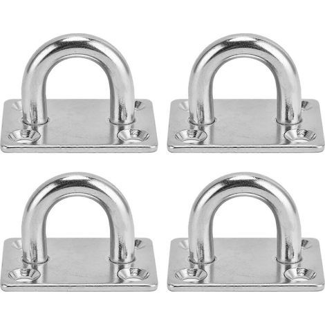 Set mit 4 Ösenplatten mit integriertem Haken, Edelstahl 304, Befestigungsmaterial für Decke und Wand, 8 (1/4)