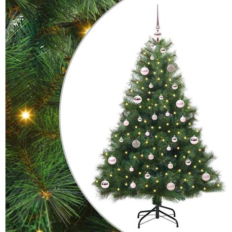 vidaXL Künstlicher Weihnachtsbaum mit 150 LEDs Grün 150 cm PE und PVC (1/5)