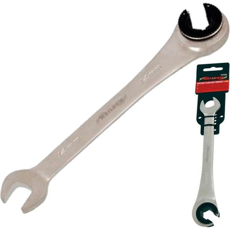 Neilsen 14mm Flare Nut Wrench Ratchet & Standard Open Ended Brake Pipe Spanner