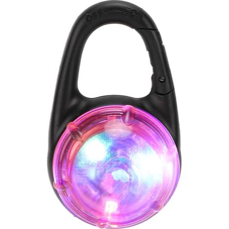 Pendentif LED pour chien, lampe à clip étanche pour collier, adaptée à la sécurité nocturne des chiens et chats, lumière rose. (1/5)