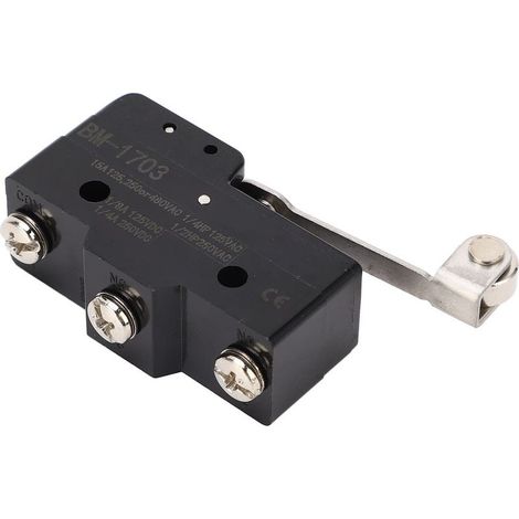 Micro interrupteurs de fin de course, 2 pièces, conducteur en cuivre, argent, charnière de Contact, interrupteur à levier à rouleau, NO + NC 250VAC (1/5)