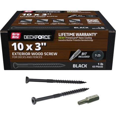 Vis à bois à revêtement nano Noir Boîte de 0,5 kg (1/3)