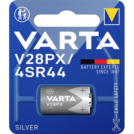 Varta SILVER Cylindr.V28PX/4SR44 Bl1 Fotobatterie 4SR44 Silberoxid 145 mAh 6.2 V 1 St.