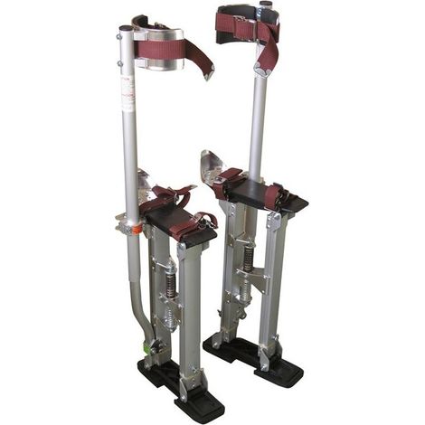 Mondelin – Paire d'échasses en aluminium – Système d'articulation cheville – Semelles caoutchouc antidérapantes – Charge max 100 kg – Poids 7 kg