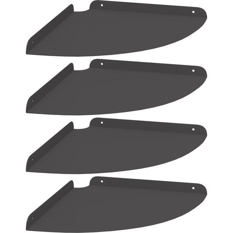 Maison Exclusive - Schwebendes Regal mit Regal 4 pcs Schwarz 30 x