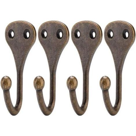 Four antique bronze coat hooks, suitable for the living room and bedroom. (1/5)