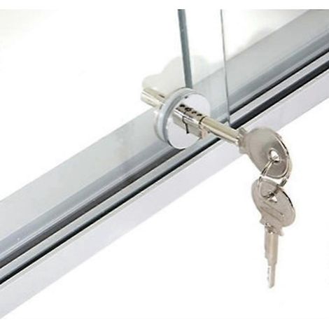 Serrure pour porte vitrée. Serrure pour porte coulissante. Serrure ronde pour verre. Serrure pour porte mobile. Serrure pour armoire à bijoux. Serrure pour verre. (1/5)