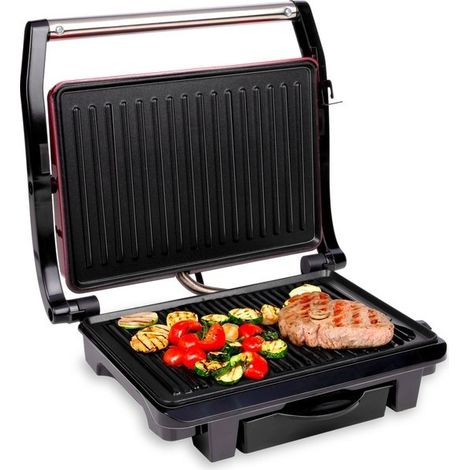 [JAMAIS UTILISE] alpina alpina Contact Grill - Fer à sandwich - Antiadhésif - 1000W - Noir/Rouge (1/5)