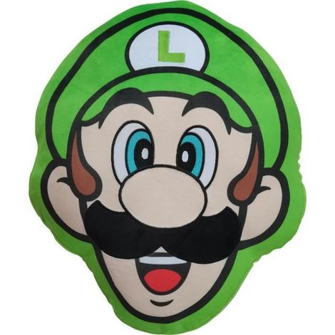 Cojín 3D - MARIO BROS - Cara de Luigi - Microfibra - 40 cm (1/3)