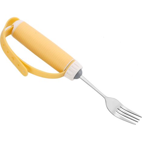 Aide à l'alimentation : fourchette pour personnes âgées, personnes handicapées, patients atteints d'AVC ou d'hémiplégie (1/5)