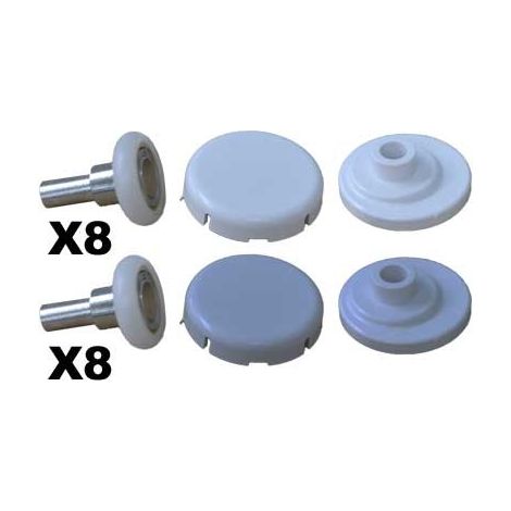 KIT SCORRIMENTO C/CUSCINETTI PER MIAMI 4 MM - Cromato