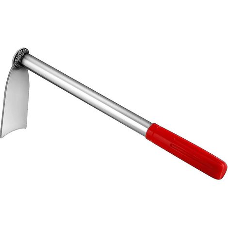 Houe de jardin, outils de jardinage en acier inoxydable, râteau à désherber manuel, houe creuse à long manche (1/5)
