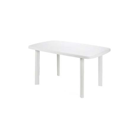 TAVOLO DA GIARDINO FARO BIANCO CM.135X82X72H.  cm.137x85x72h.  peso kg.9,5