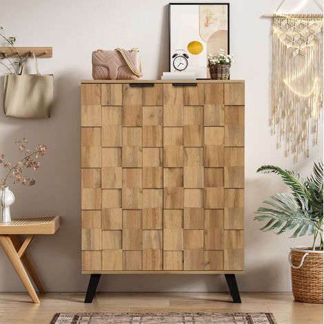mobile contenitore scarpe 80,5 cm legno geometrico HAVRYA (1/5)