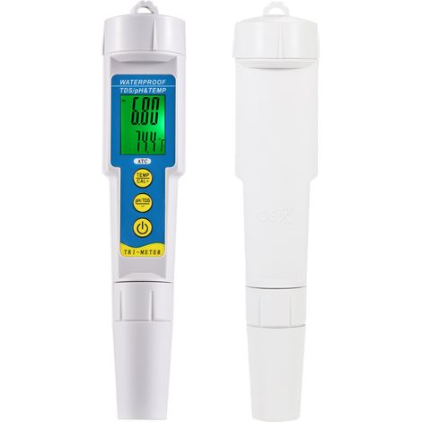 Mini-Profi-Wasserqualitätstester 3-in-1, Multiparameter-pH- und TDS-Monitor, Säureanalysegerät. (1/5)